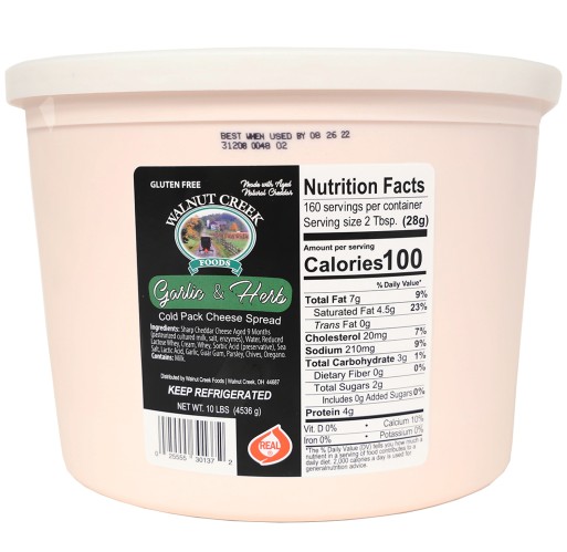 Cheese Spread - Garlic & Herb 5 lb