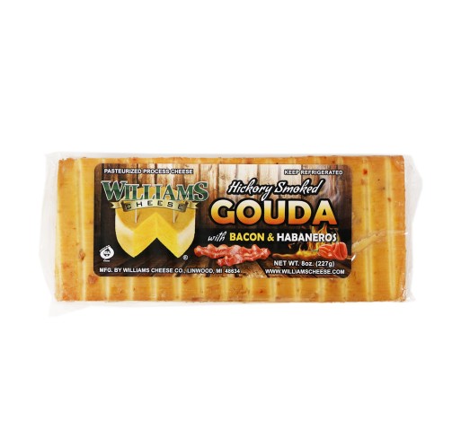 Gouda Cheese - Smoked w/Bacon & Habaneros Bar Williams 8 oz