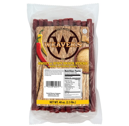 Snack Sticks - Weaver's Sweet n' Spicy 2/2.5 lb