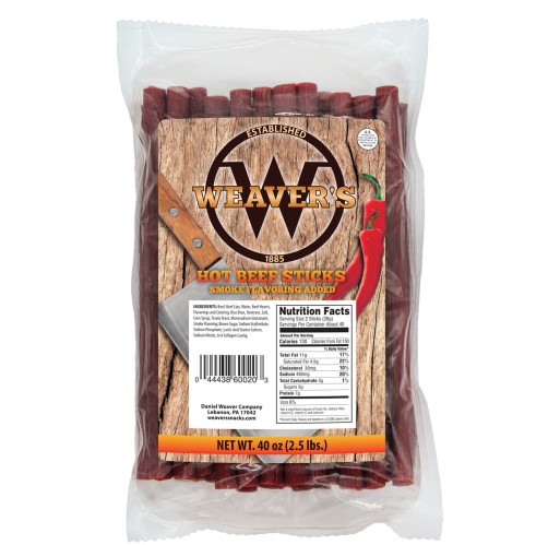 Beef Sticks - Weaver's Hot 2/2.5 lb