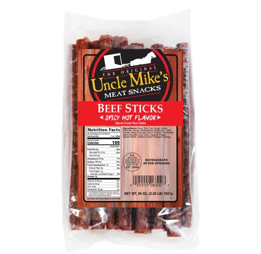 Beef Sticks - Spicy Hot UM 2.25 lb