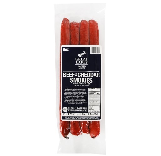 Snack Sticks - Beef & Cheddar Smokie GLSM 20/9 oz