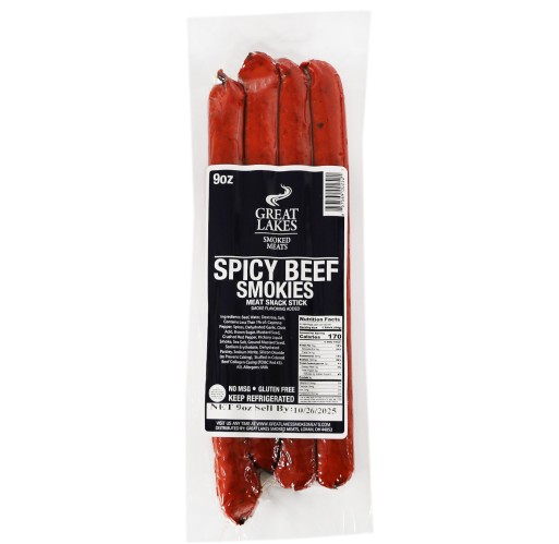 Snack Sticks - Spicy All Beef Smokie GLSM 20/9 oz