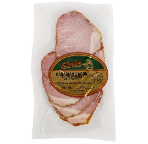 Canadian Bacon - Sliced Streb's 8 oz