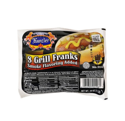 Hot Dogs - Grill Franks Kunzler 1 lb