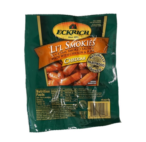 Sausage - Lil Smokies Cheddar Eckrich 12 oz
