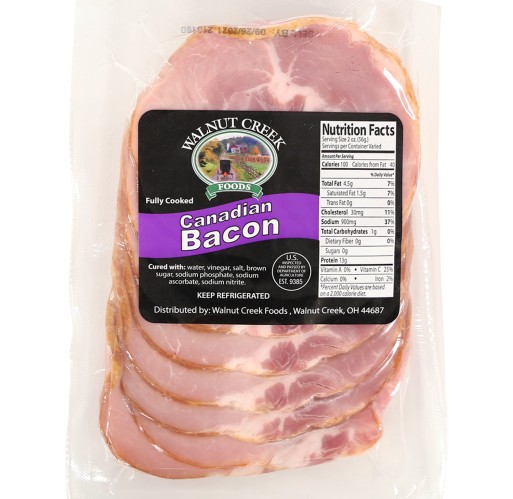Canadian Bacon - Sliced WC 8 oz