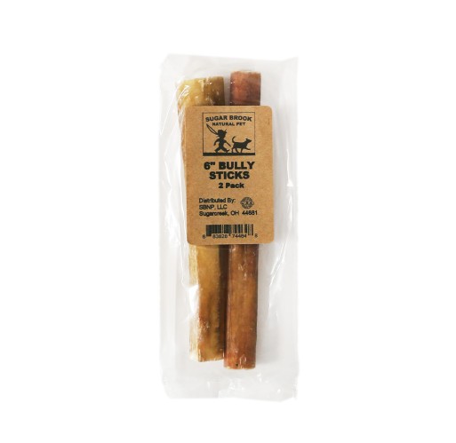 Dog Treats - Bully Sticks 6" 2 ct