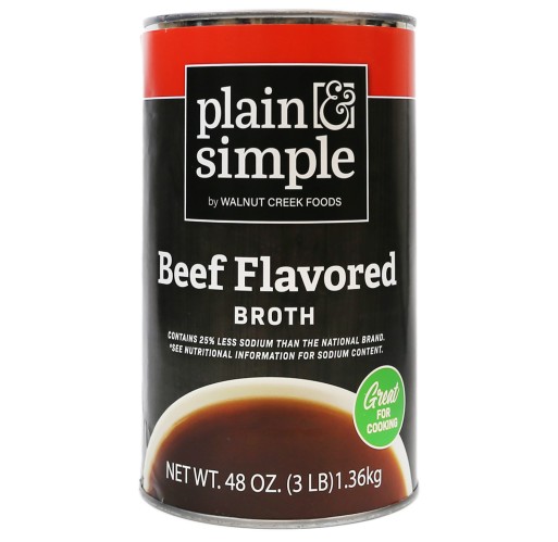 Broth - Reduced Sodium Beef P&S 48 oz