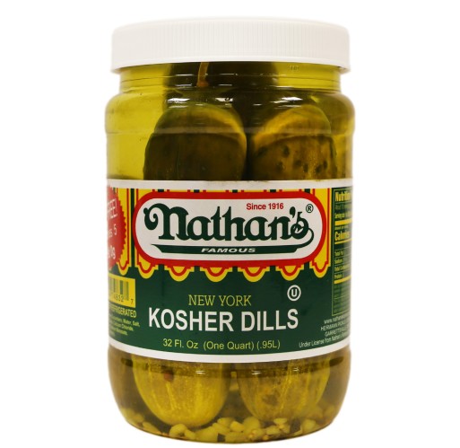 Pickles - Dill Kosher Whole Nathan's 32 oz