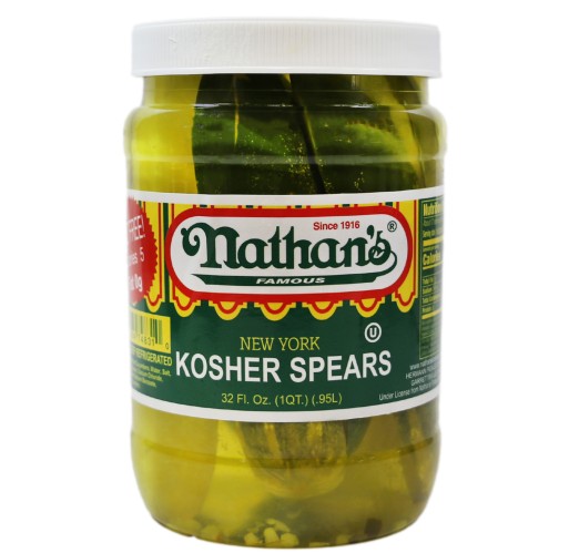 Pickles - Dill Kosher Spears Nathan's 32 oz