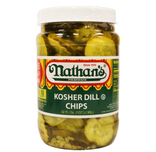 Pickles - Kosher Chips Nathan's 32 oz