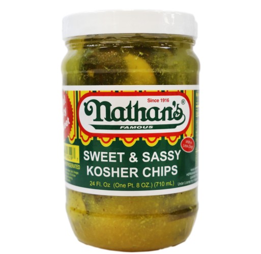 Pickles - Sweet & Sassy Chips Nathan's 24 oz