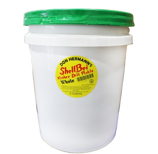 Pickles - WHOLE Kosher Dill Pail Hermann`s 5 gal