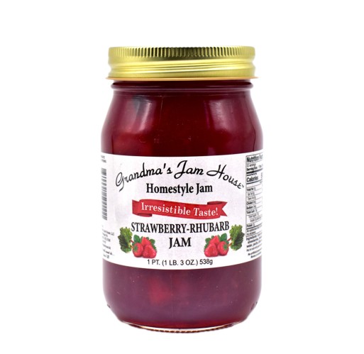 Jam - Strawberry Rhubarb GJH Pints