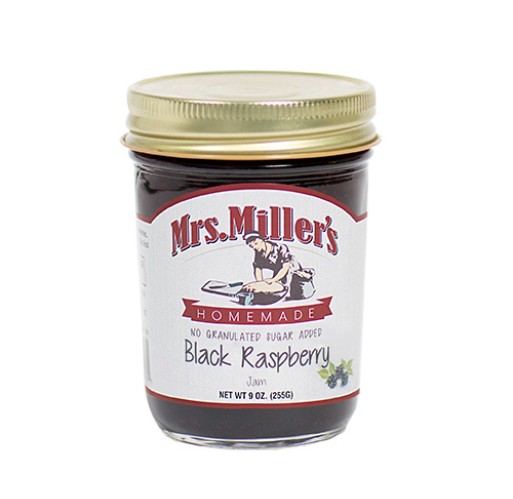 Jam - NSA Seedless Black Raspberry Mrs. Miller's 8 oz