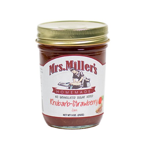 Jam - NSA Rhubarb Strawberry Mrs. Miller's 8 oz
