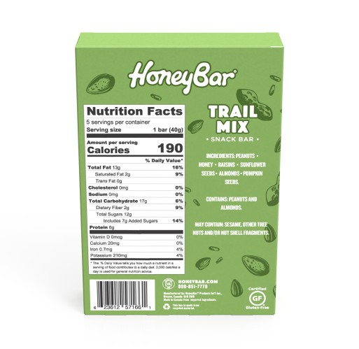 Honey Bar - Trail Mix Gluten Free