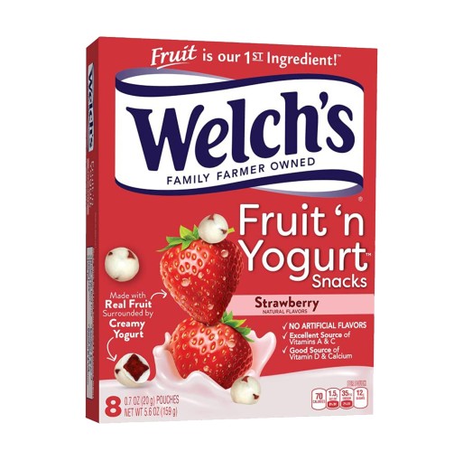 Gummy - Welch's Fruit Snacks Strawberry Yogurt 5.6 oz