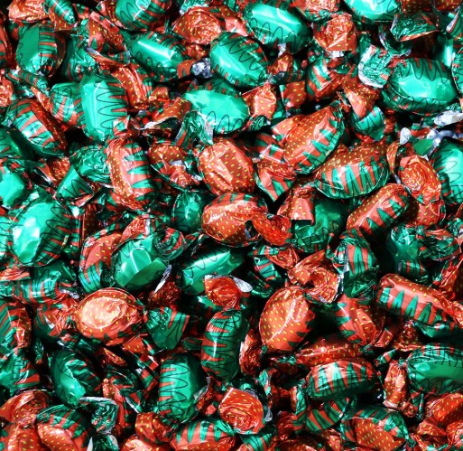 Candy - Strawberry Bon Bons Wrapped Sunrise