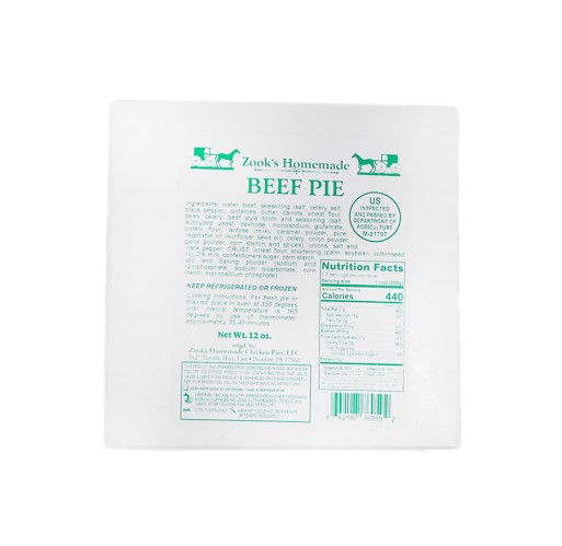 FZ Pot Pie - Beef Zook's 12 oz