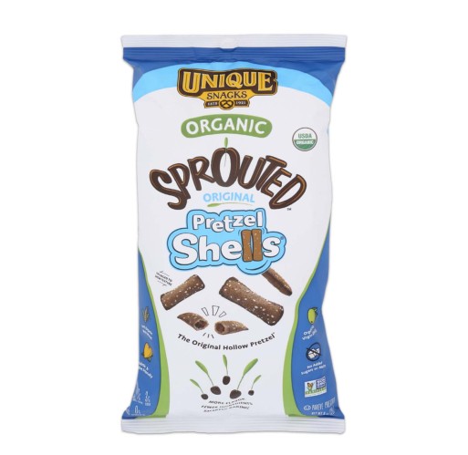 Pretzels - Sprouted Whole Grain Shells Unique 8 oz
