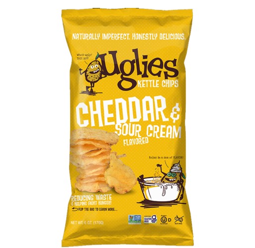Potato Chips - Uglies Kettle-Cooked Cheddar & Sour Cream 6