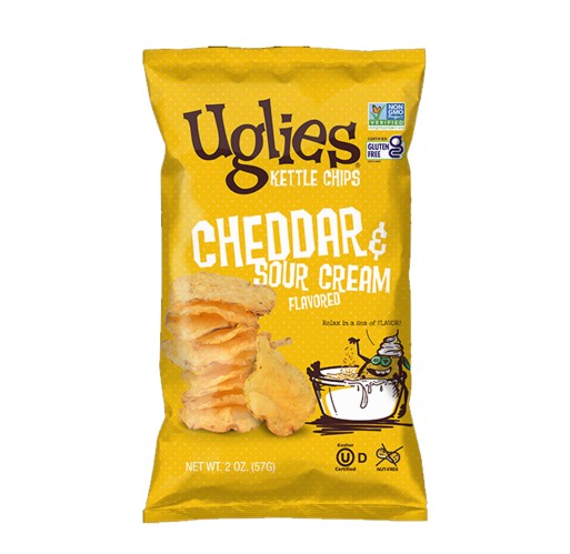 Potato Chips - Uglies Kettle-Cooked Cheddar & Sour Cream 2 oz