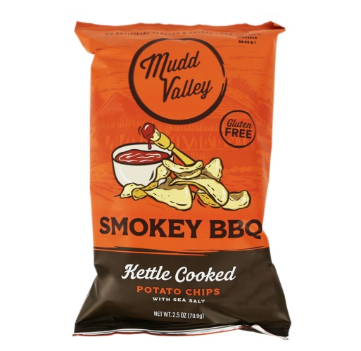 Potato Chips - Kettle Cooked Smokey BBQ Mudd Valley 2.5 oz