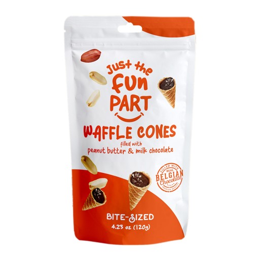 Mini Waffle Cones - Peanut Butter & Milk Chocolate
