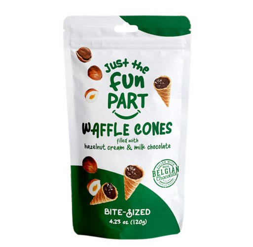 Mini Waffle Cones - Hazelnut Cream & Milk Chocolate