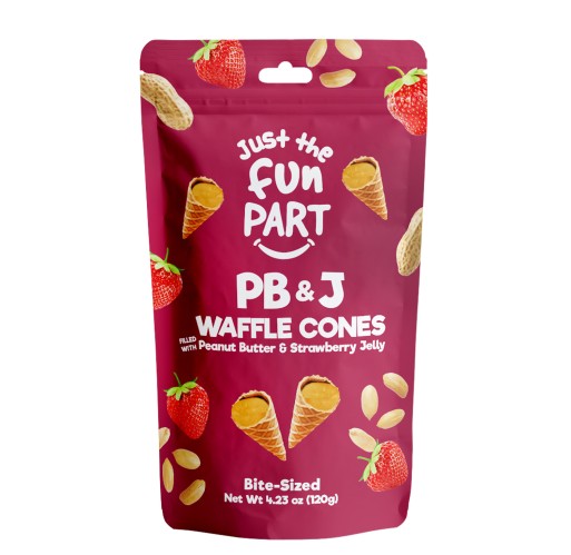 Mini Waffle Cones - Peanut Butter & Strawberry Jelly