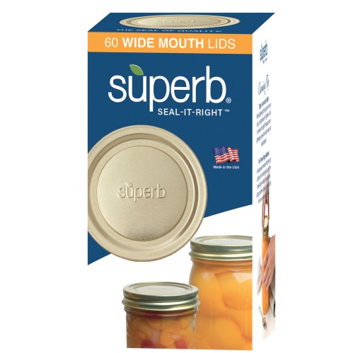 Lids - Wide Mouth Superb Boxed 24/60 ct