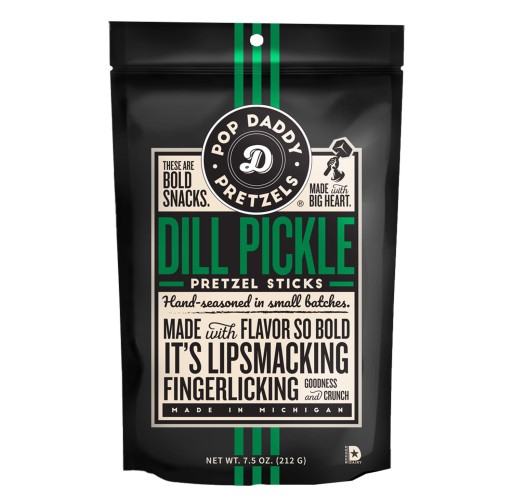 Pretzels - Dill Pickle 7.5 oz Pop Daddy