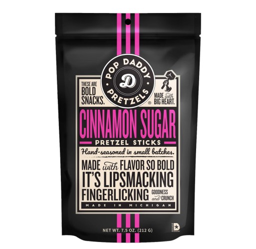 Pretzels - Cinnamon Sugar 7.5 oz Pop Daddy