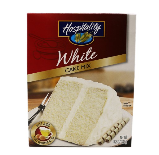 Cake Mix - White 12/14.25 oz Hospy