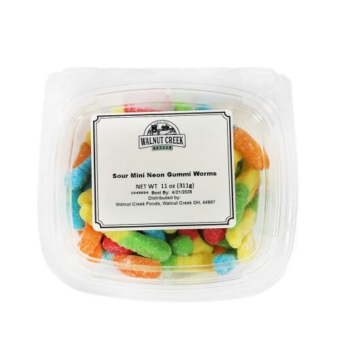 Tub - Gummy Mini Sour Neon Worms
