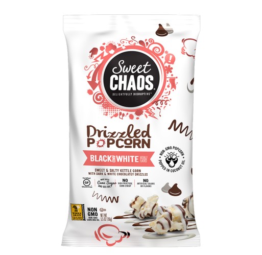 Popcorn - Drizzled Black & White Sweet Chaos 5 oz