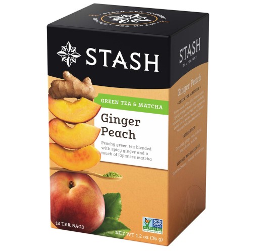 Tea - Stash Ginger Peach Green 6/18 ct