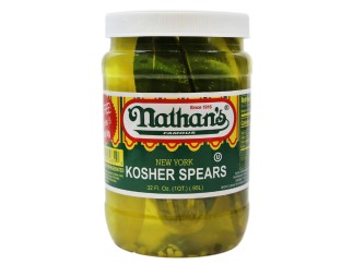 Pickles - Dill Kosher Spears Nathan's 32 oz