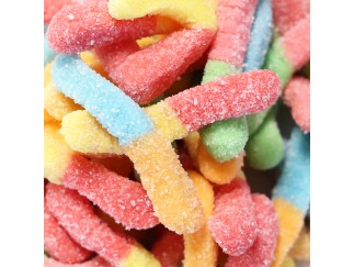 Gummy - Sour Neon Worms Sunrise