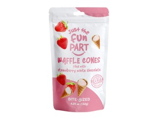 Mini Waffle Cones - Strawberry White Chocolate